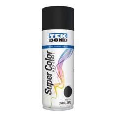 Tinta Spray Super Color Preto Fosco Uso Geral 350ml - Tekbond