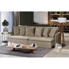Sofá Modular Olinda 4 Lugares 2.30 Mt Com Molas Retrátil Recl