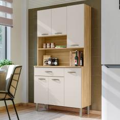 Armário de Cozinha Apolo 6 Portas 1 Gaveta Freijó/Soft - Kits Paraná