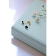 Brinco de Ouro 18k Zircônia de 4mm Infantil, bebê, recém nascido ou 2 