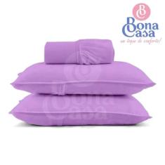 Jogo de Lençol Casal 3 Peças Com Elástico 100% Algodão Fio30 BonaCasa,