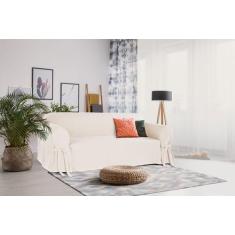 Capa para Sofá de 4 lugares até 2,50m em Brim Peletizado Elegante Algo