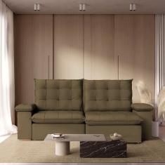 Sofá Retrátil Reclinável 190cm Luxor Bege