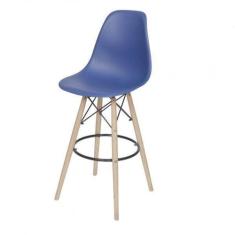 Banqueta Policarbonato Base em Madeira DKR PP - OR Design