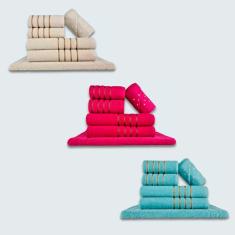 Jogo De Toalhas 18 P?s Cole??o Montreal 100% Algod?o Bg+rs+vd