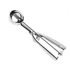Colher Extratora De Sorvete C/Ejetor Manual Inox - Cozinha