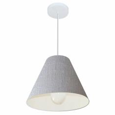 Lustre Pendente Cone Md-4028 C pula Em Tecido 25/30x12cm Rust
