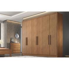 Guarda Roupa Casal 6 Portas e 4 Gavetas Rizon/Linea Cumaru - Novo Horizonte