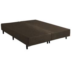 Base Box Bipartido King Suede Marrom 37X192X203  AN