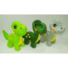 Kit 3 Dino De Pelúcia Antialérgica Brinquedo Criança Presente 27cm - D