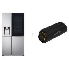 Combo Geladeira Smart LG Side by Side InstaView Craft Ice UVnano 598 litros 127V + Caixa de Som Portátil LG XBOOM Go XG7 - X257HS.XG7