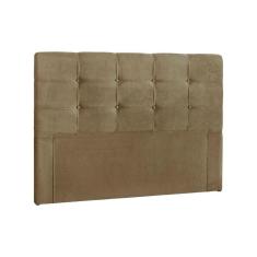 Painel de Cama Box Estofada Casal Clean Plus Suede Bege - Simbal