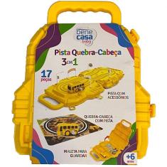 Brinquedo Pista Quebra-Cabeça 3 em 1 com Carrinho a Corda