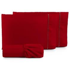 Kit Jogo de Lençol de Cama Ponto Palito Solteiro Percal 3 Peças  - Pie