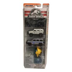Kit 5 Miniaturas Matchbox Jurassic Park World Escala 1/64, Colorido