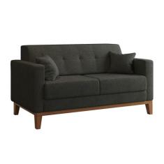 Sofá 2 Lugares Narvik Linho Grafite - Mobly