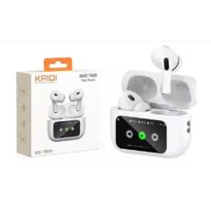 Fone de ouvido bluetooth tws com display tela touch cancelamento de ru