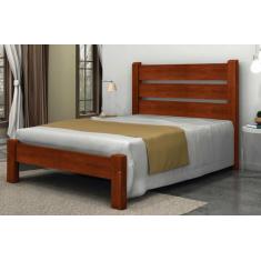 Cama Queen Size Maiorca de Madeira Maciça Tauari  Cor Mel - SANTA ROSA