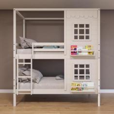 Beliche Casinha Reta 2 Janelas Madeira Branco - Housin