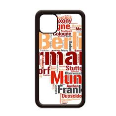 Capa padrão de mapa da cidade da Alemanha para iPhone 12 Pro Max para Apple Mini Mobile Case Shell