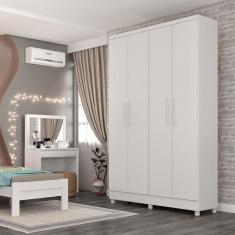 Guarda Roupa Solteiro 4 Portas 2 Gavetas Amsterdam Tcil Móveis Neve