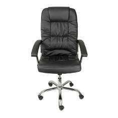 Cadeira para Escritório Presidente Estofada em Sintético Boston 3311 Or Design Preto/Cromado