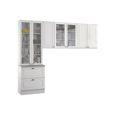 Kit de Cozinha Completa 3 Peças Americana (2 Armários + 1 Paneleiro) CPT10 Branco - Henn