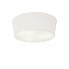 Plafon Cone Md-3003 Cúpula Em Tecido 12/40x35cm Branco - Bivolt
