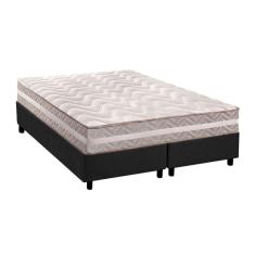 Cama Box Queen: Colchão Ortopédico Paropas D33/Ag65 Confort + Base Crc Suede Gray(158X198)