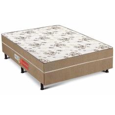 Cama Box Conjugado Casal: Colchão Ortopédico UniPremium Class Clean (138x188x40) Polar