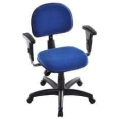Cadeira Secretária Com Back System Linha Robust Azul