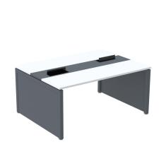 Mesa de Plataforma Dupla para 2 Pessoas Corporativa 140x140/2p Noce Naturalle/Grafito