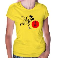 Baby Look Jiu Jitsu Judô Artes Marciais - Foca na Moda, Amarelo, M