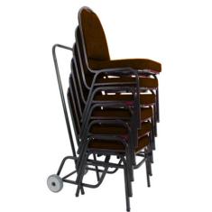 06 Cadeiras para Hotel e Auditório Linha Hotel Marrom