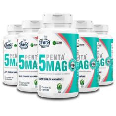 Kit 5 Penta 5 Mag Magnésio Unilife 90 Cápsulas