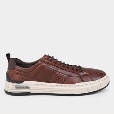 Tênis Couro Democrata Denim Mike Masculino-Masculino