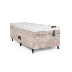 Cama Box + Colchão Castor Solteiro Premium One Face Tecnopedic 96x203x57cm