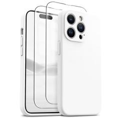 HIKII Capa para iPhone 14 Pro Max, silicone atualizado à prova de choque [pacote com 2 protetores de tela] [compatível com Magsafe] [proteção da câmera], forro de microfibra antiarranhões, 17 cm,