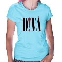 Baby Look Diva - Foca na Moda, Azul bebê, GGG