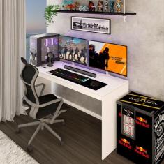 Mesa Gamer Battlestation Branco - Panorama Móveis, Branco, Moderno