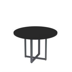 Mesa de Reunião Redonda 100cm Mrr1100p25tub Preto/Grafito
