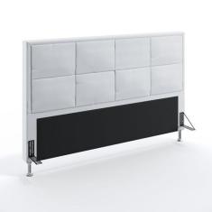 Cabeceira Decorativa Maia 195 Para Cama King Branco Aradecor