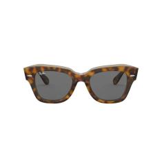 Óculos de Sol Ray-Ban State Street RB 2186 1292B1 Cinza e Havana Escuro 49