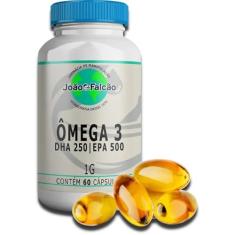 Ômega 3 1G - DHA 250 EPA 500-60 Cápsulas Oleosas