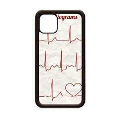 Design de coração de eletrocardiograma para iPhone 12 Pro Max Capa para Apple Mini Mobile Case