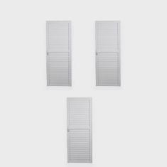 Kit com 3 Portas de Alumínio Laminada 210x70cm Soft Plus Mgm Branco
