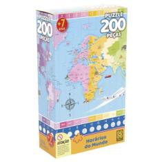 Quebra cabeca horarios do mundo 200 pecas grow, ., UN