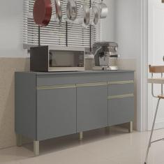 Balcão 3 Portas 1 Gaveta 150cm com Tampo Line