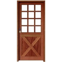 Kit Porta Holandesa de Madeira Maciça 210cmx82cm Isabela Abertura para Esquerda