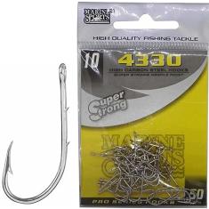 Anzol Marine Sports 4330 Super Strong N°10, Pacote com 50